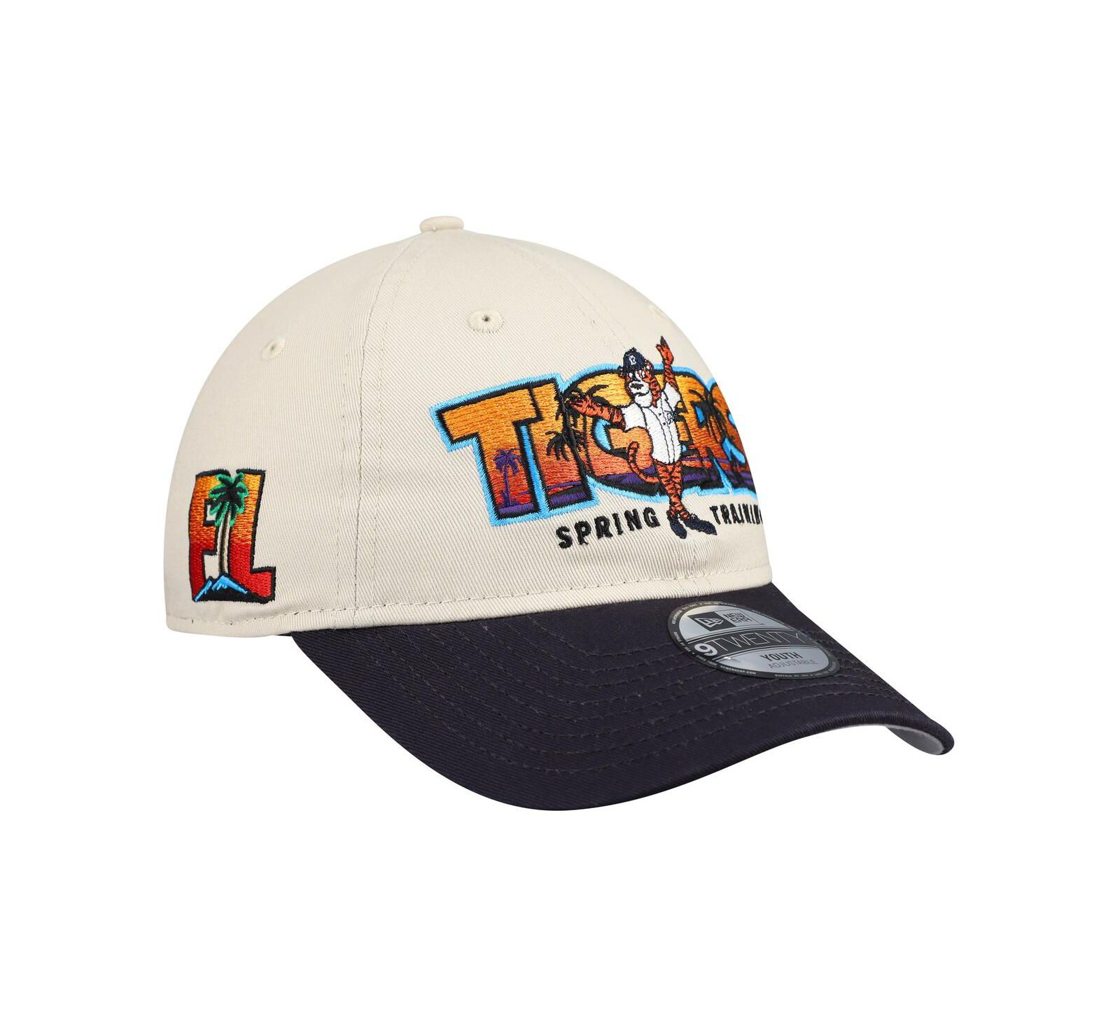 New Era детская кепка Detroit Tigers 2026 Spring Training Fan Pack Batter 9TWENTY Adjustable Stone/Navy