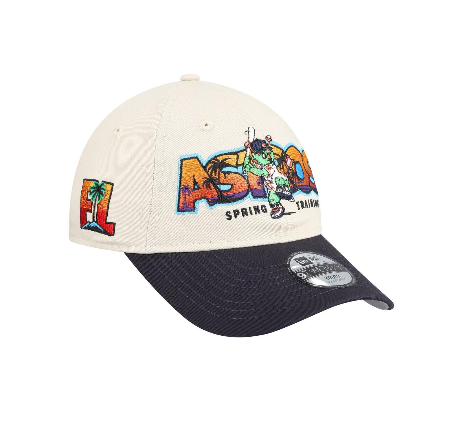 New Era кепка для детей Stone/Navy Houston Astros 2026 Spring Training Fan Pack Batter 9TWENTY