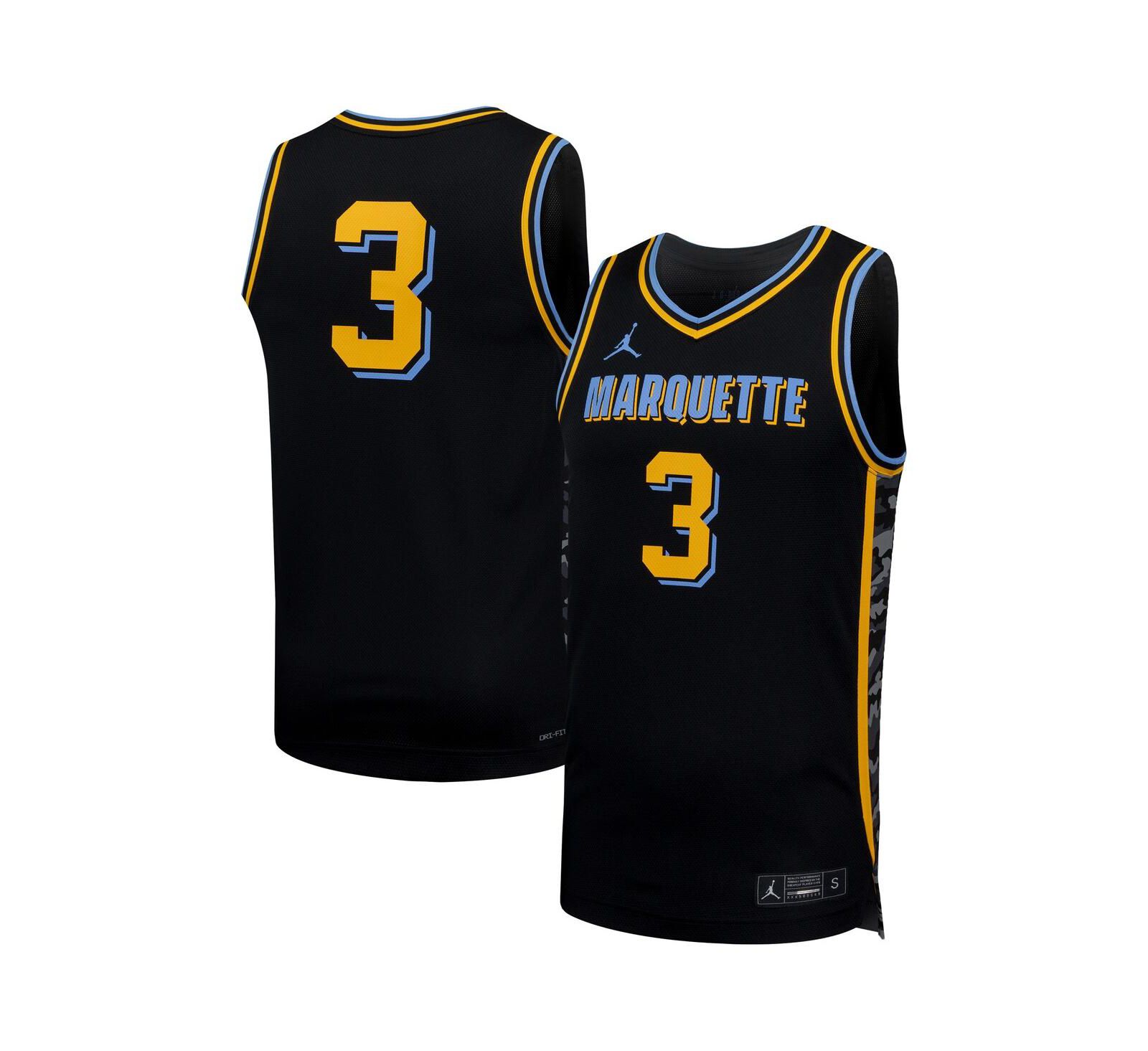 Мужская баскетбольная джерси Nike Marquette Golden Eagles Replica 3 Black