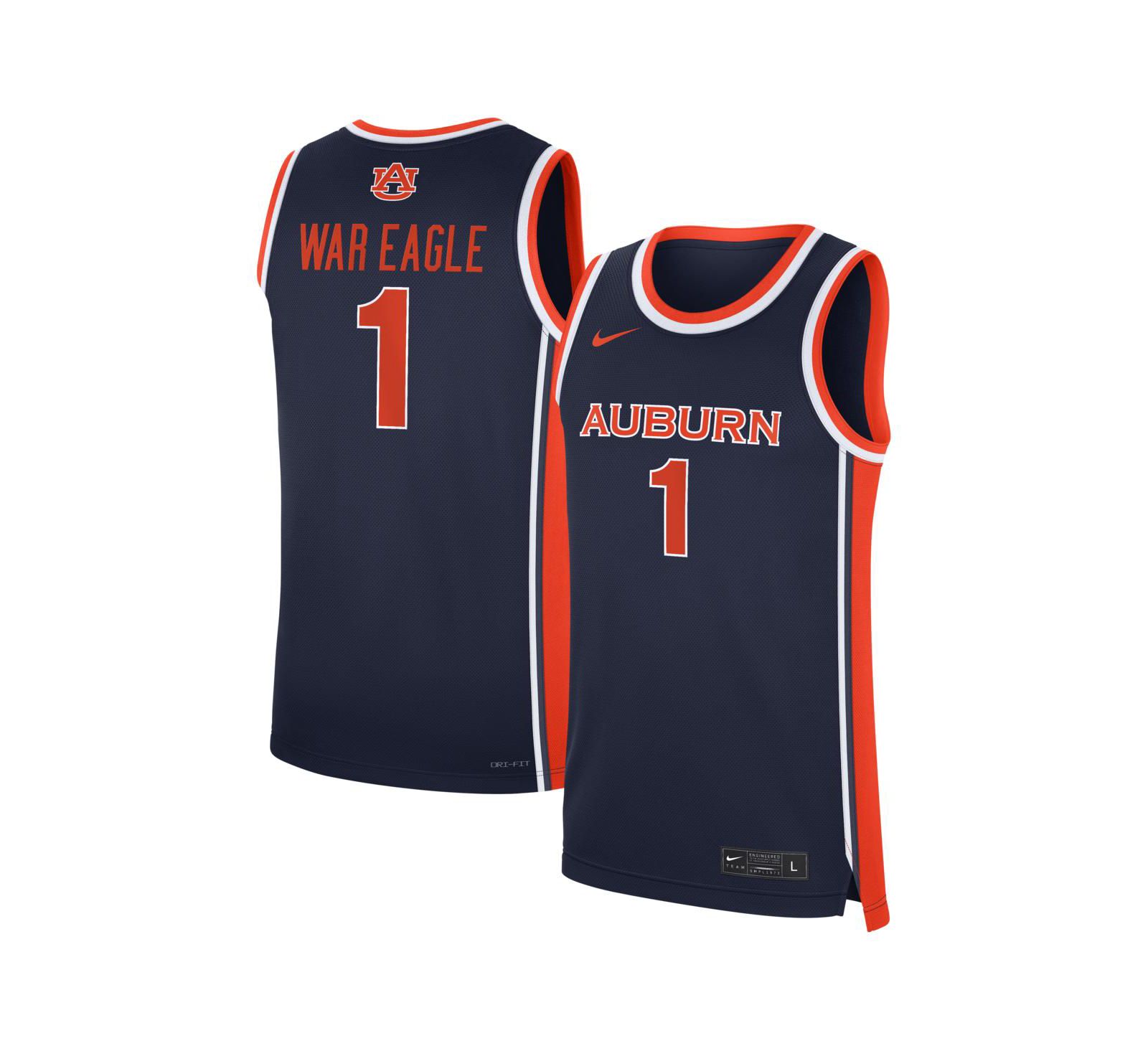 Баскетбольная джерси Nike Navy Auburn Tigers Replica для мальчиков и девочек