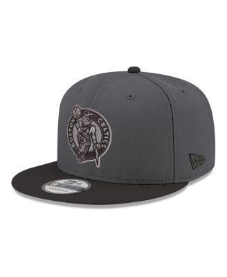 New Era Men's Gray/Black Boston Celtics Logo 2-Tone 9FIFTY Snapback Hat