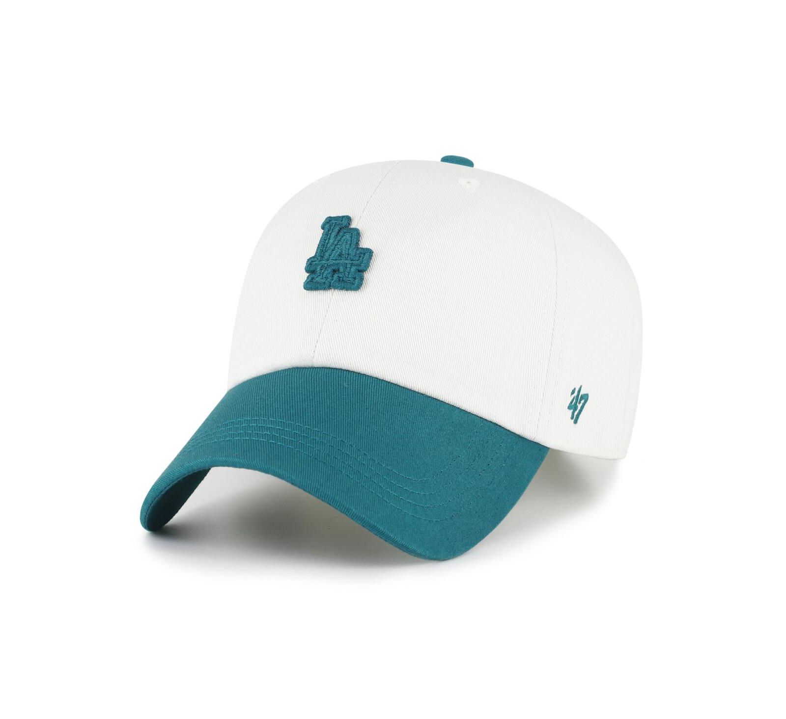 '47 Brand Мужская белая/бирюзовая кепка Los Angeles Dodgers Contemporary Tonal Clean Up Adjustable