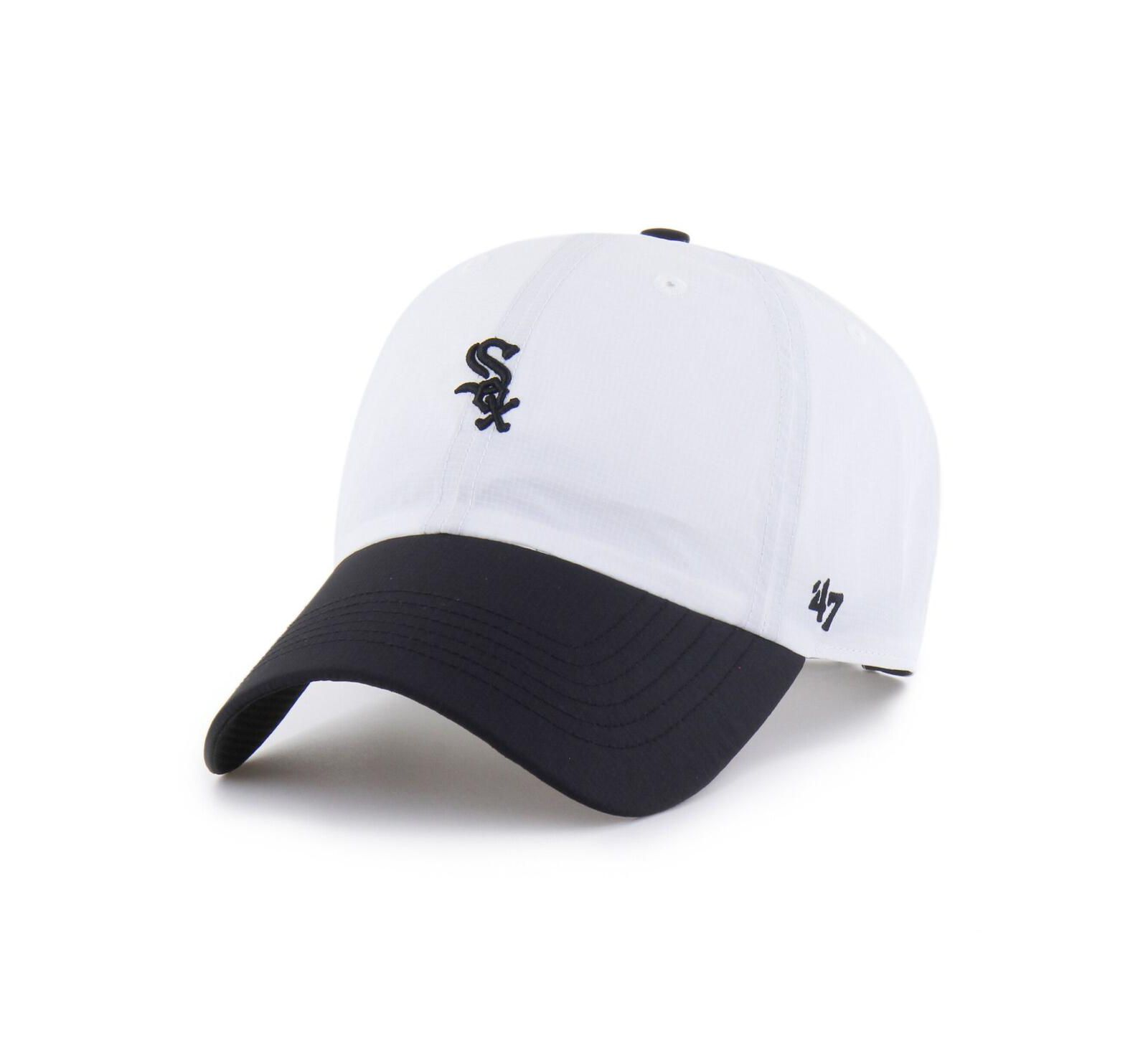 '47 Brand Men's White/Black Chicago White Sox Vista Mini Clean Up Brrr Adjustable Hat