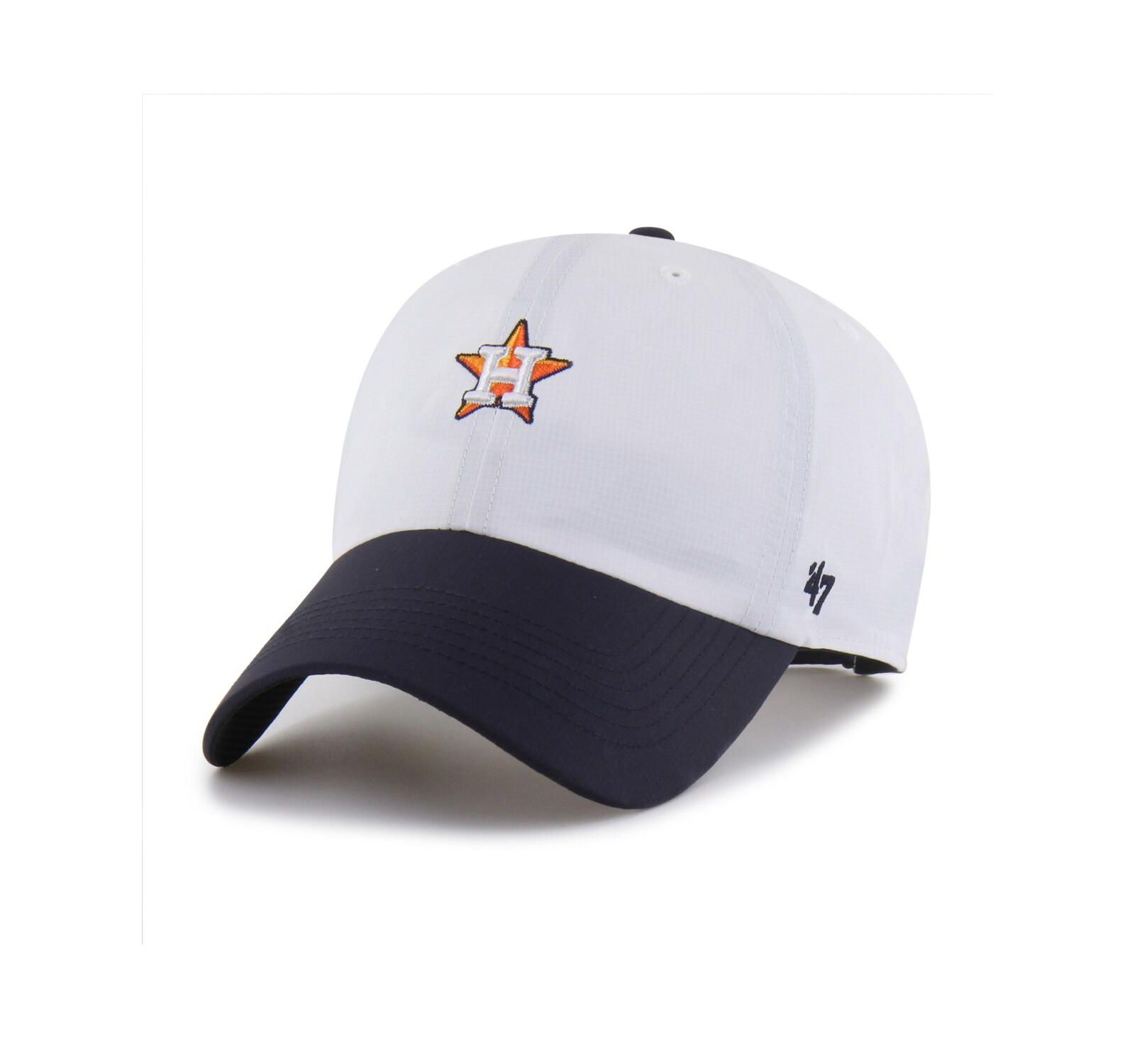 '47 Brand Men's White/Navy Houston Astros Vista Mini Clean Up Brrr Adjustable Hat