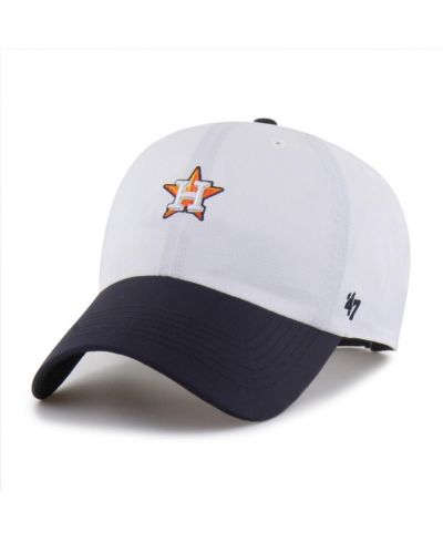 '47 Brand Men's White/Navy Houston Astros Vista Mini Clean Up Brrr Adjustable Hat