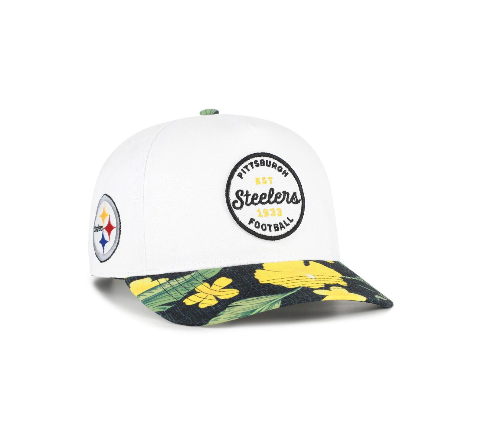 Мужская регулируемая кепка '47 Brand White/Black Pittsburgh Steelers Beach Side Hitch