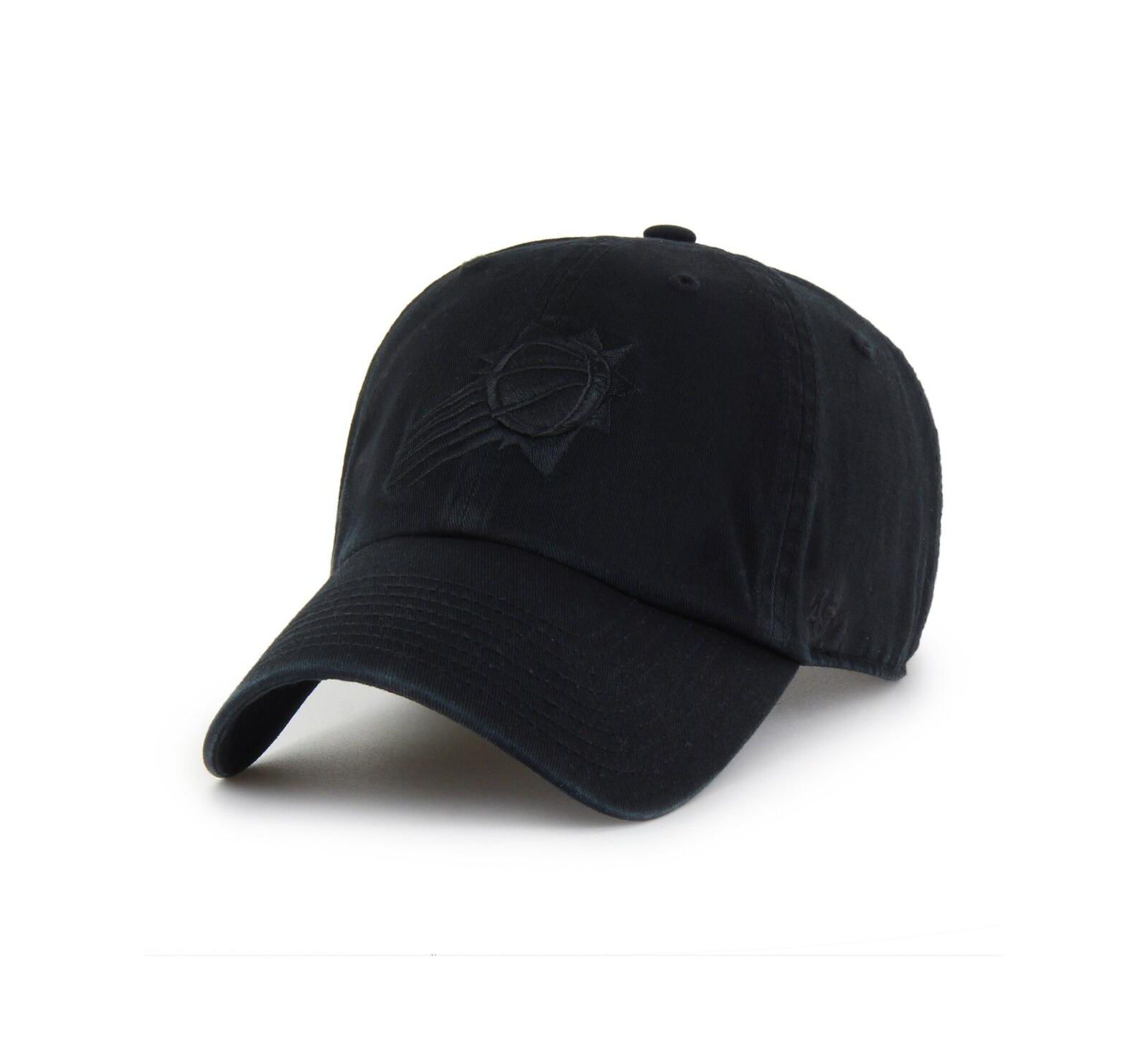Мужская бейсболка '47 Brand Men's Phoenix Suns Black on Black Clean Up Adjustable Hat
