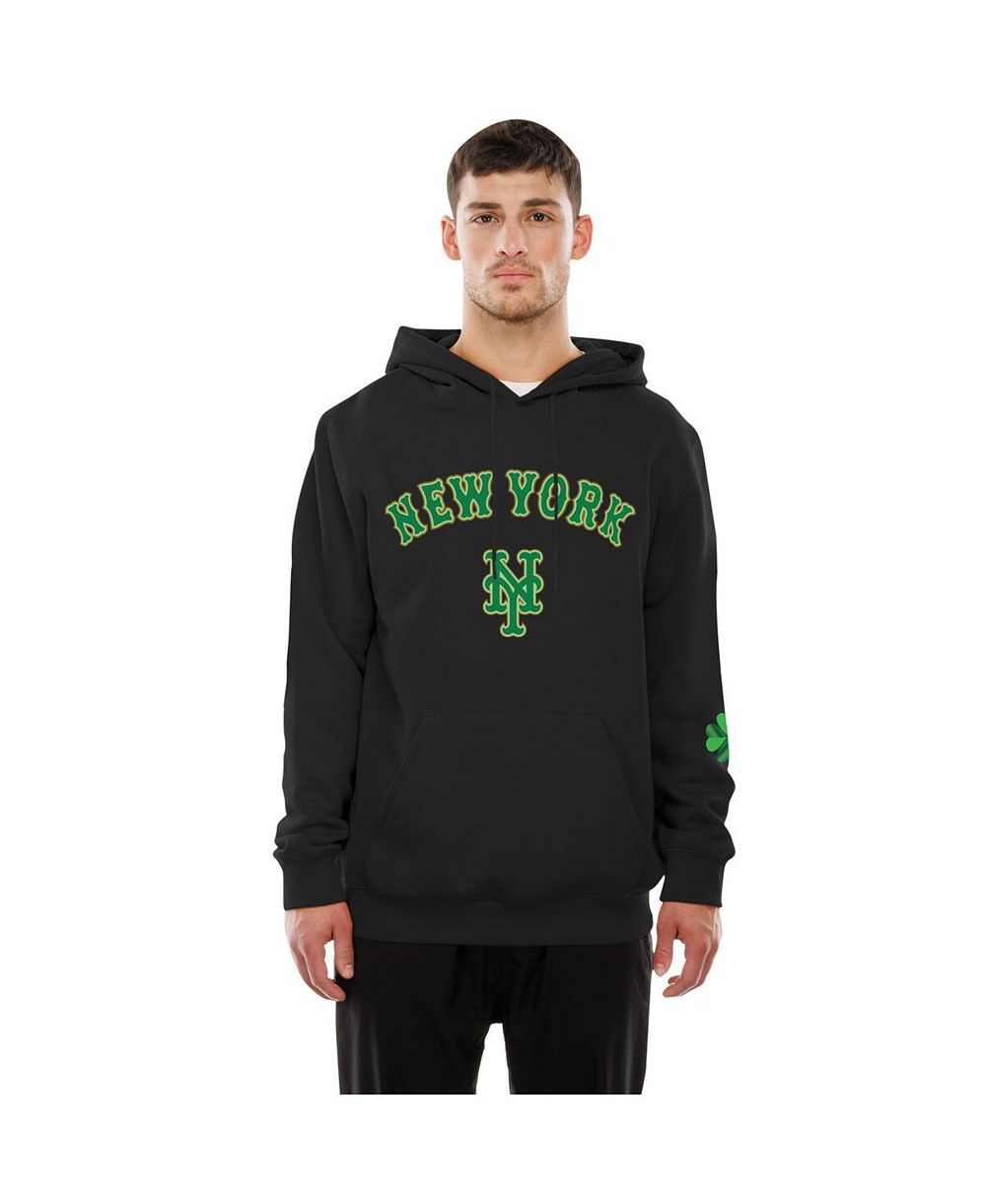 Мужское худи New Era Black New York Mets 2026 St. Patrick's Day Fleece