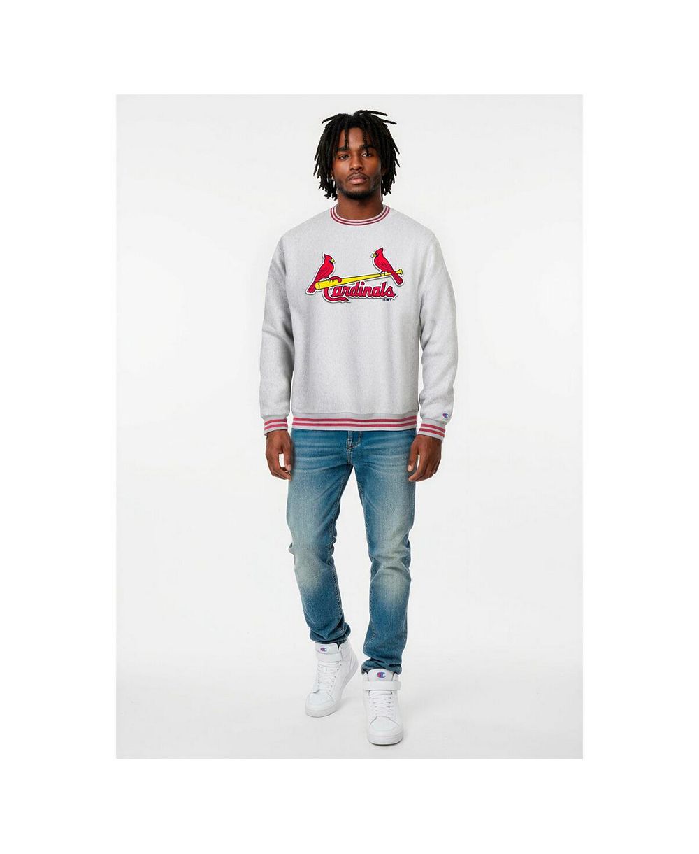 Мужское свитшот Champion Heather Gray St. Louis Cardinals Reverse Weave
