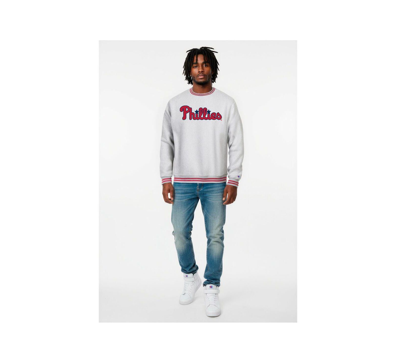 Champion Мужская толстовка Philadelphia Phillies Reverse Weave Grey Heather