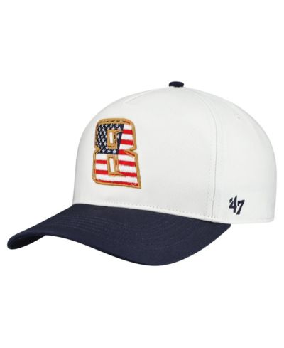 Мужская белая кепка '47 Brand Kyle Busch Flag Fill Two-Tone Team Adjustable