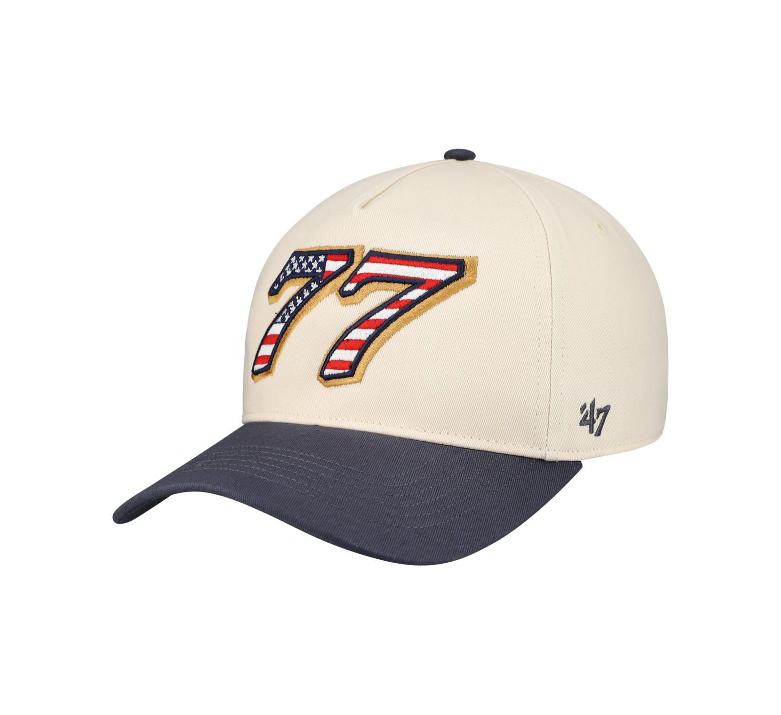Мужская регулируемая кепка '47 Brand Cream Carson Hocevar Flag Fill Two-Tone Hitch