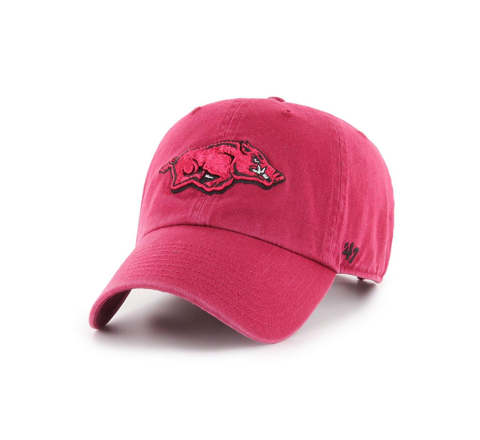 Мужская регулируемая кепка '47 Brand Cardinal Arkansas Razorbacks Clean Up