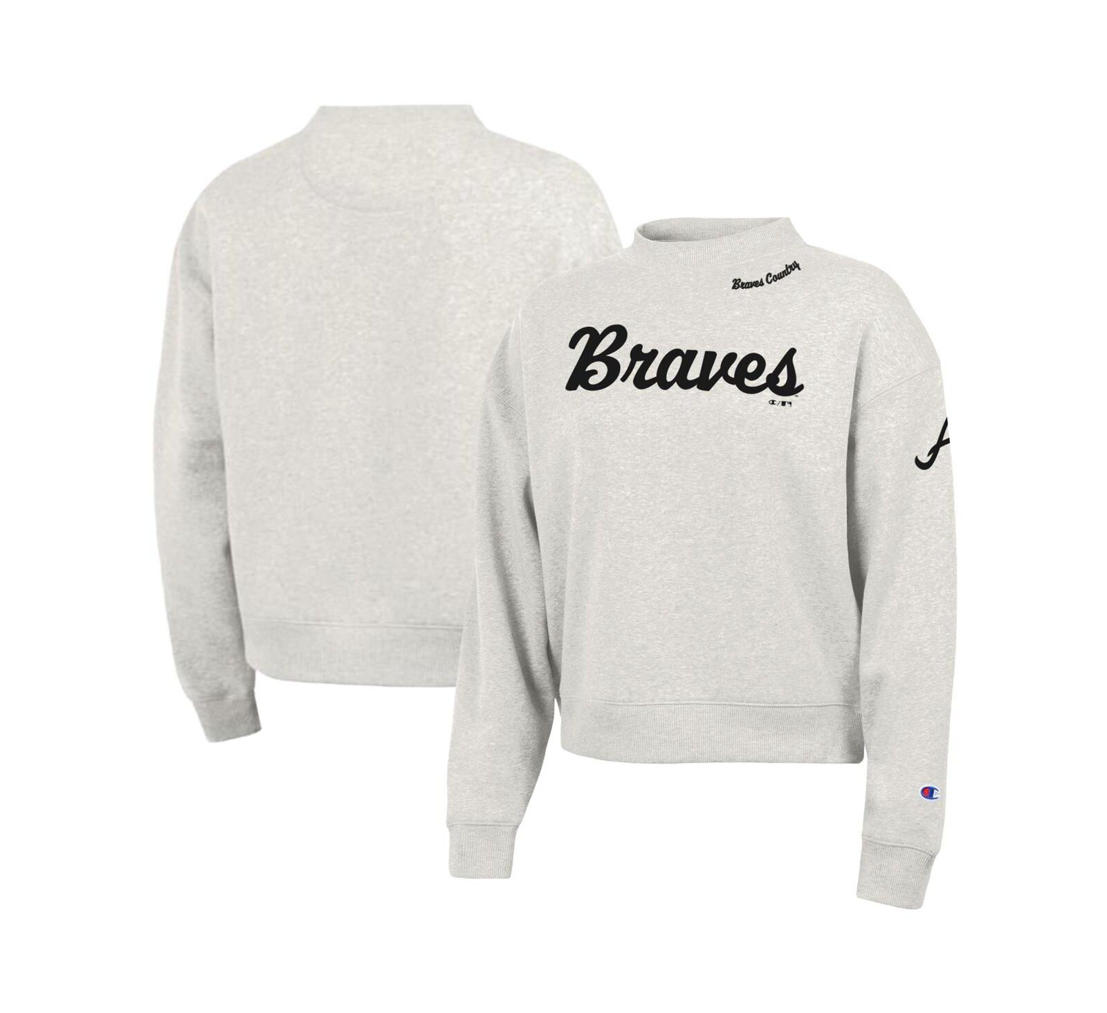 Женская толстовка Champion Women's Stone Atlanta Braves Triumph Tri-Blend