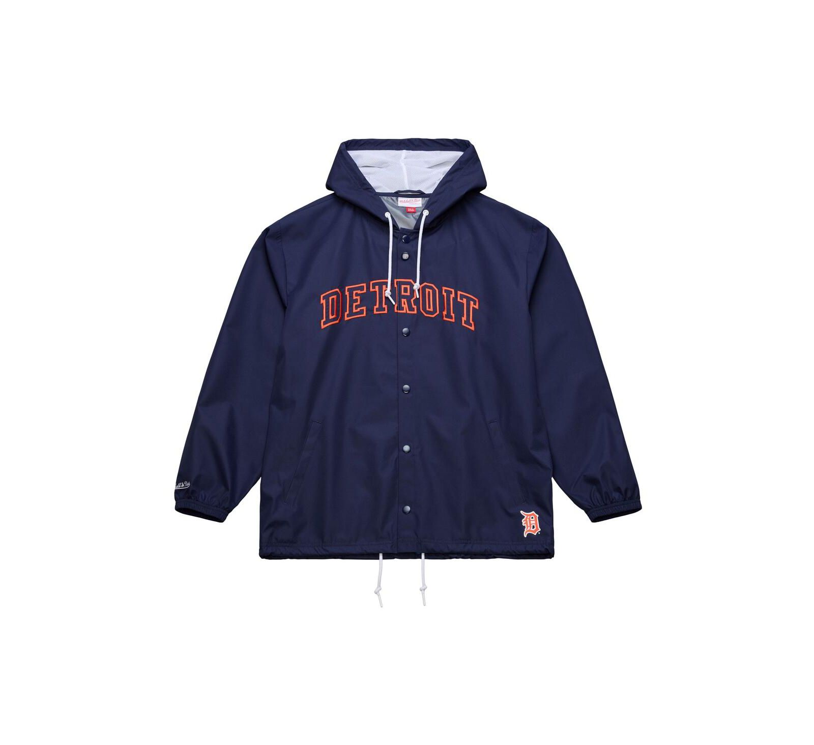 Мужская куртка Mitchell & Ness Navy Detroit Tigers Full-Snap Hooded Coaches