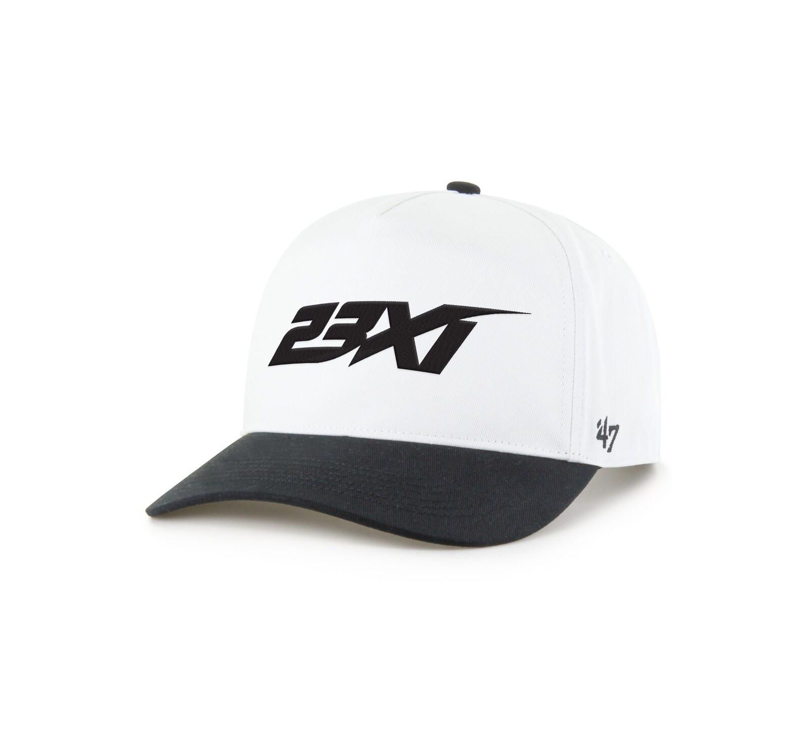 Регулируемая бейсболка '47 Brand Men's White/Black 23XI Racing NASCAR Two-Tone Team