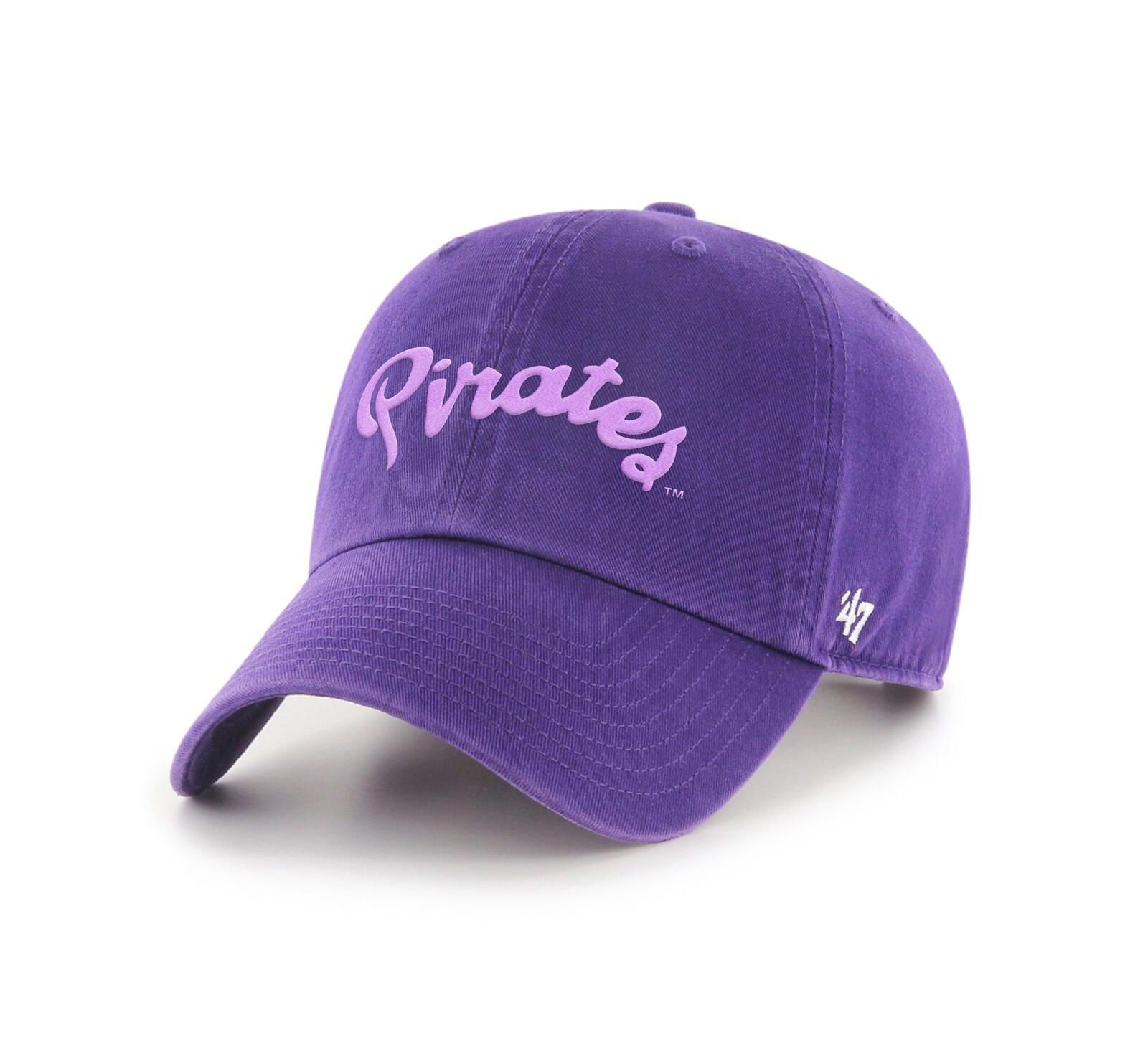 Мужская кепка '47 Brand Purple ECU Pirates Powder Purple Tonal Script Clean Up регулируемая