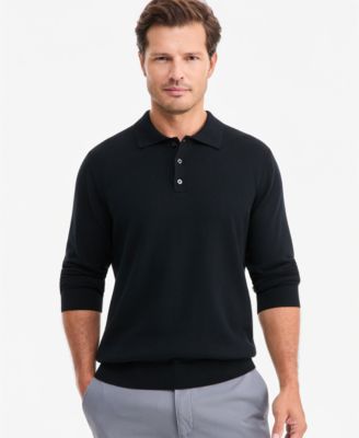 Club Room Men's Supima Cotton Long-Sleeve Polo Sweater, Macy's Exclusive