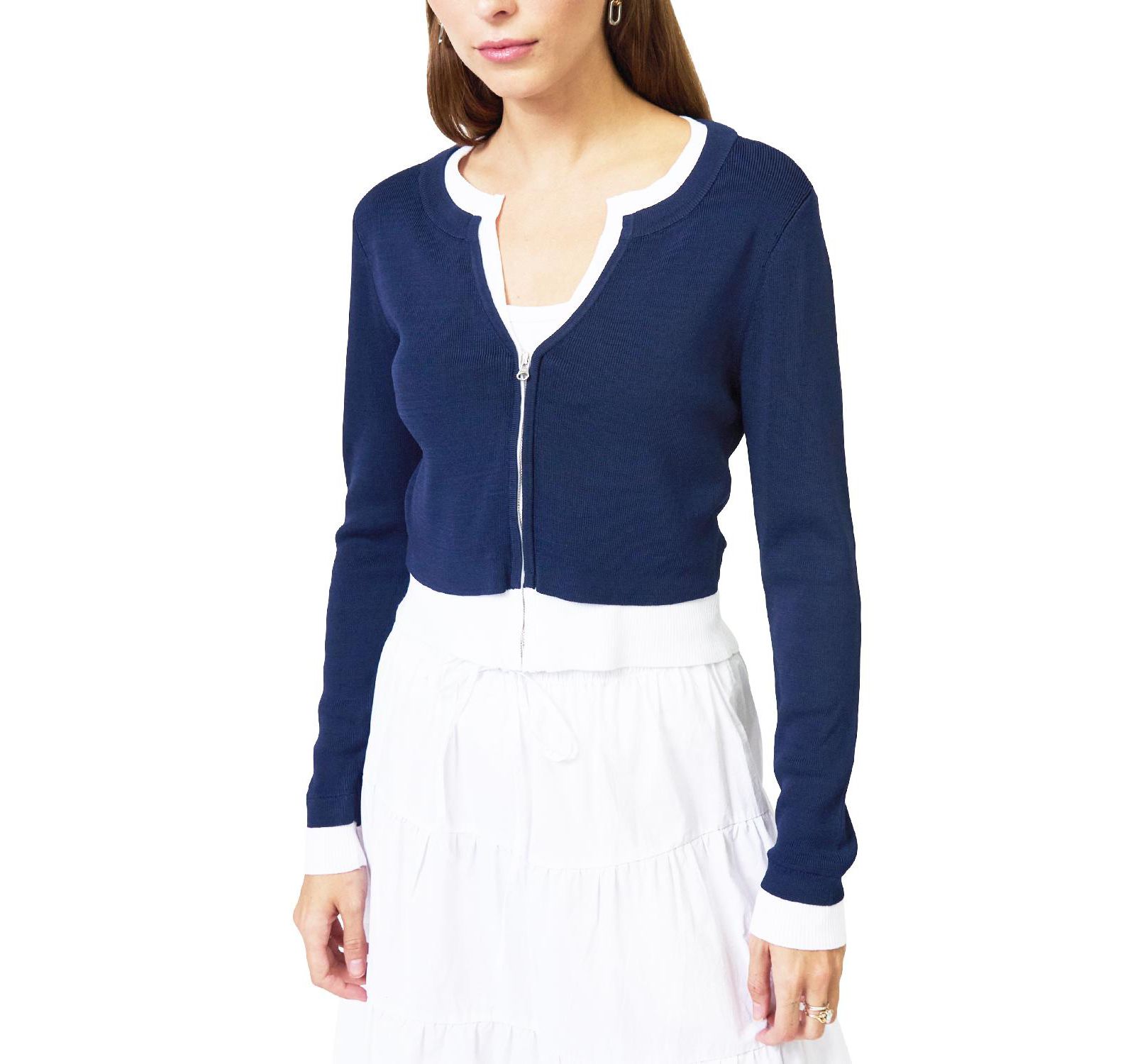 Central Park West Women's Brooklyn Double Layer Cardigan