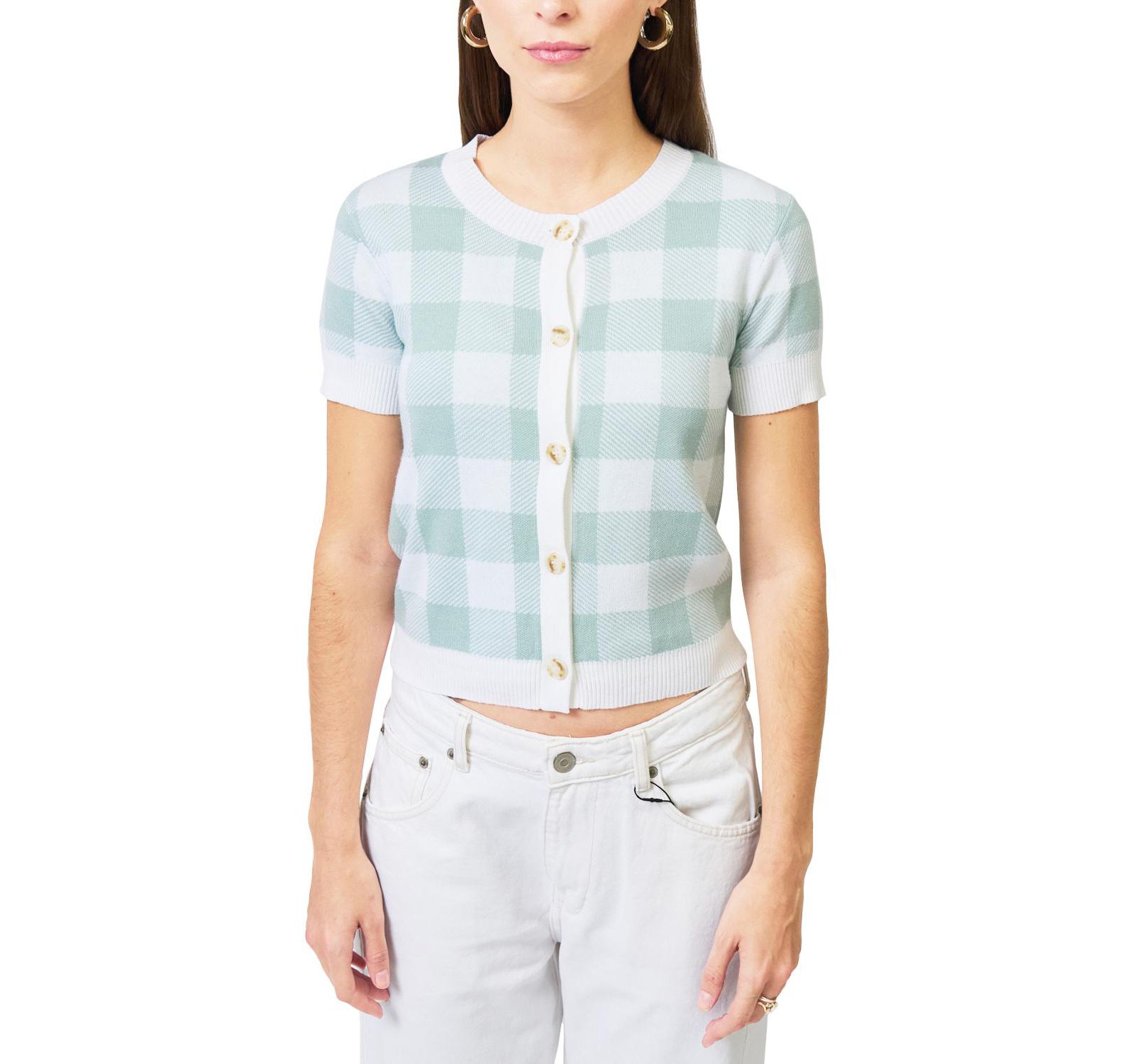 Женский кардиган Central Park West Laurel Gingham Jaquard