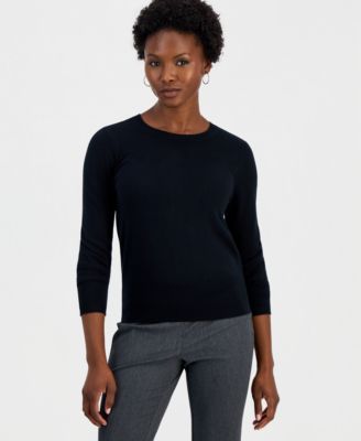 Женский приталенный свитер I.N.C. International Concepts Petite Long-Sleeve Crewneck