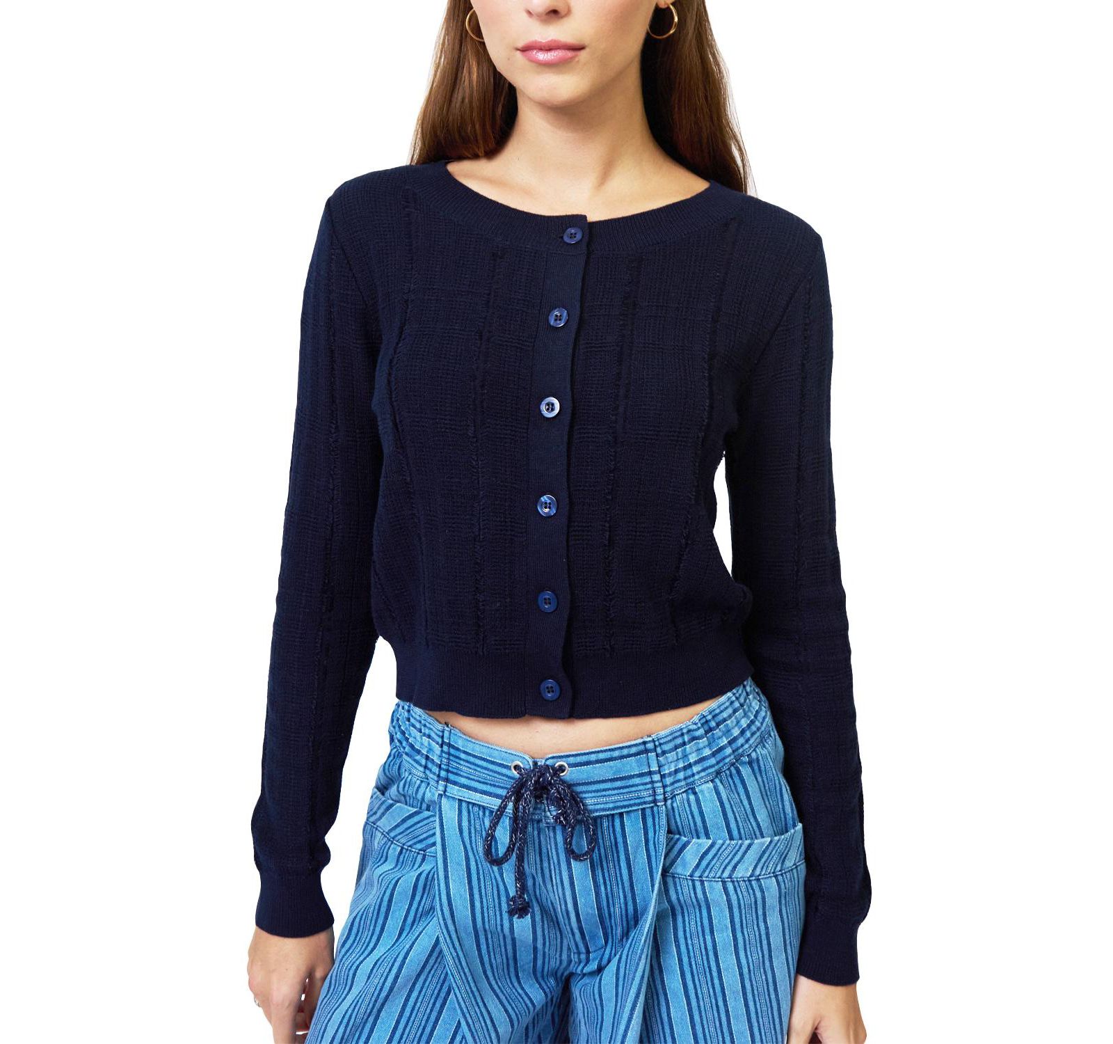 Central Park West Женский кардиган Clover Novelty Stitch