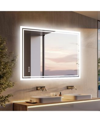 Зеркало для ванной LUVOD с LED подсветкой сенсорным управлением 19.7x27.5 in