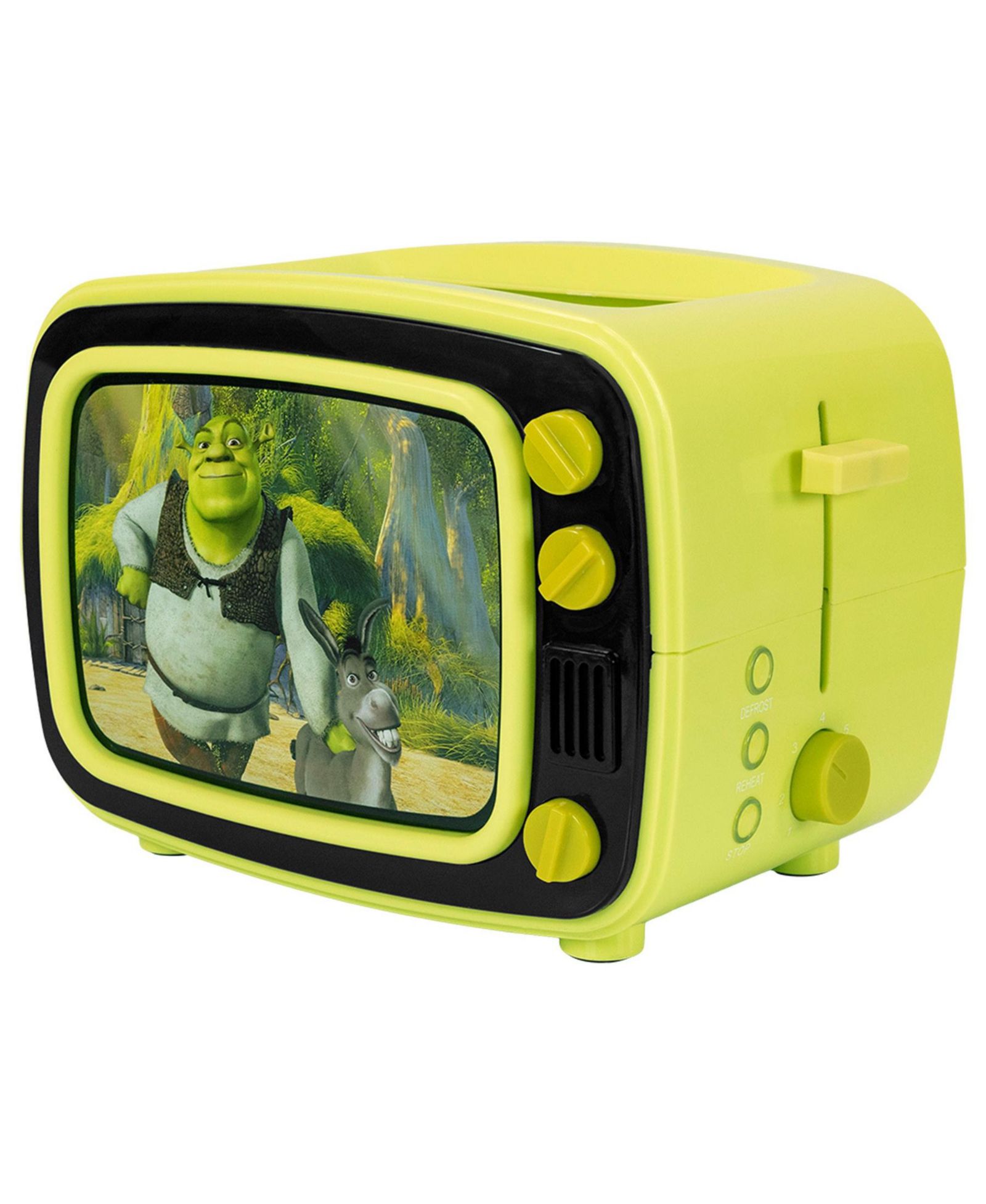 Uncanny Brands Shrek Retro TV Toaster with Light Up Frame