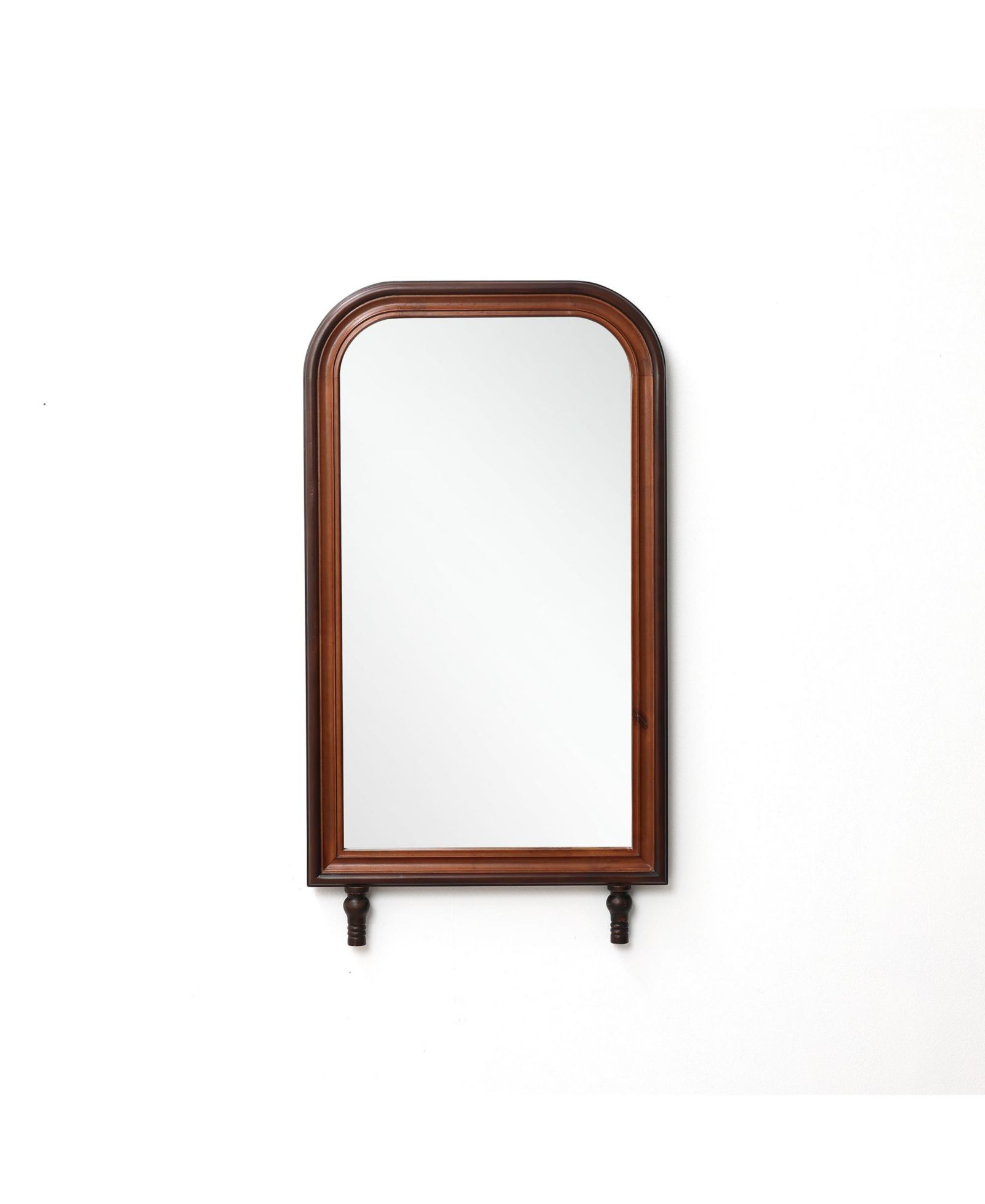 LuxenHome 43" Arched Mirrors for Wall, Vintage Farmhouse Decorative Mirror with Pine Wood Frame, Large Wall Mirror for Living Room, Bedroom, Entryway