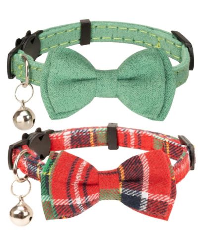 ARONKL Breakaway Cat Collar with Bell Detachable Bowtie Adjustable Safety for Small Pets