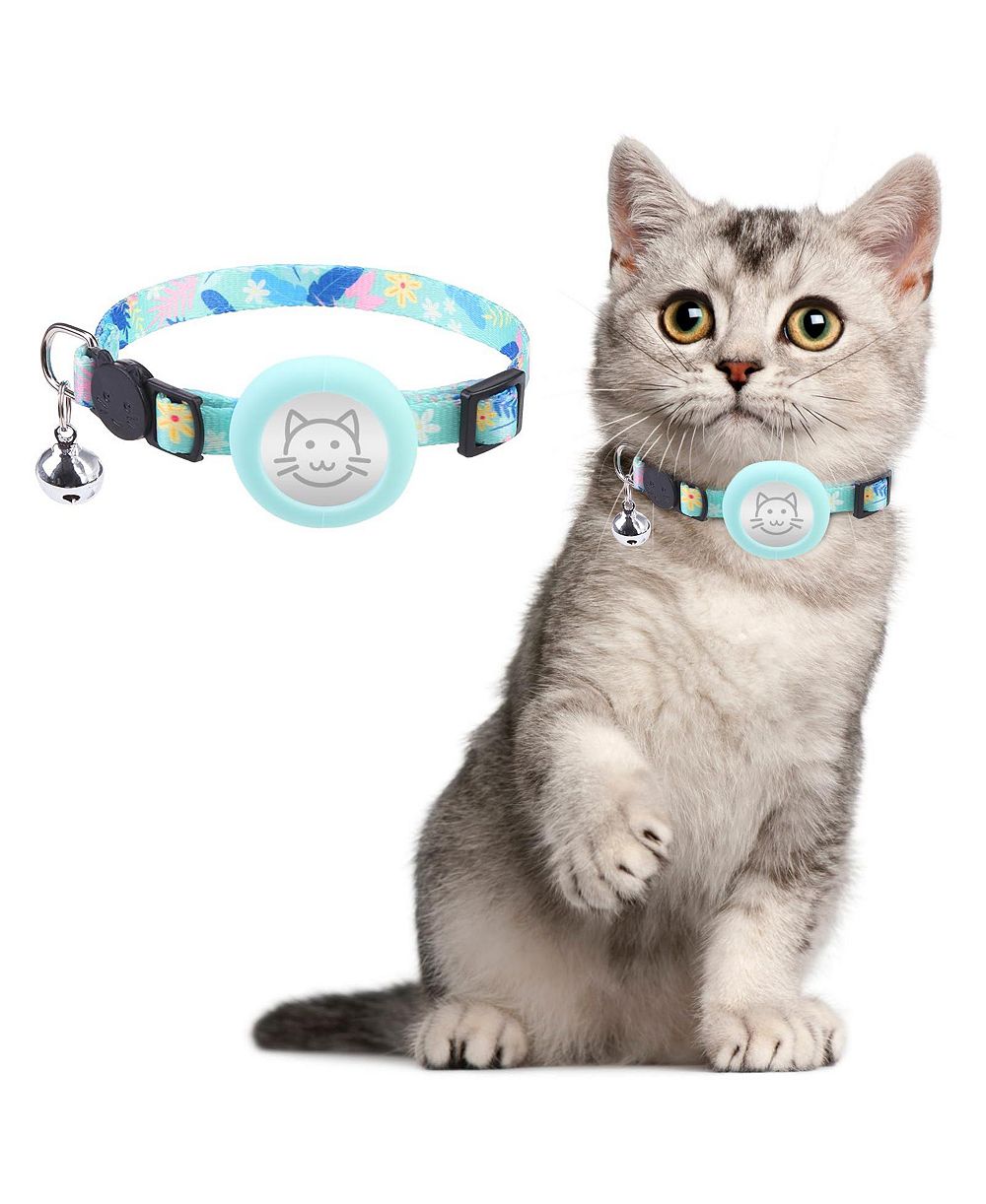 Ошейник для кошек ARONKL Spring Cat Collars с бабочкой, колокольчиком и узором пчел, регулируемый