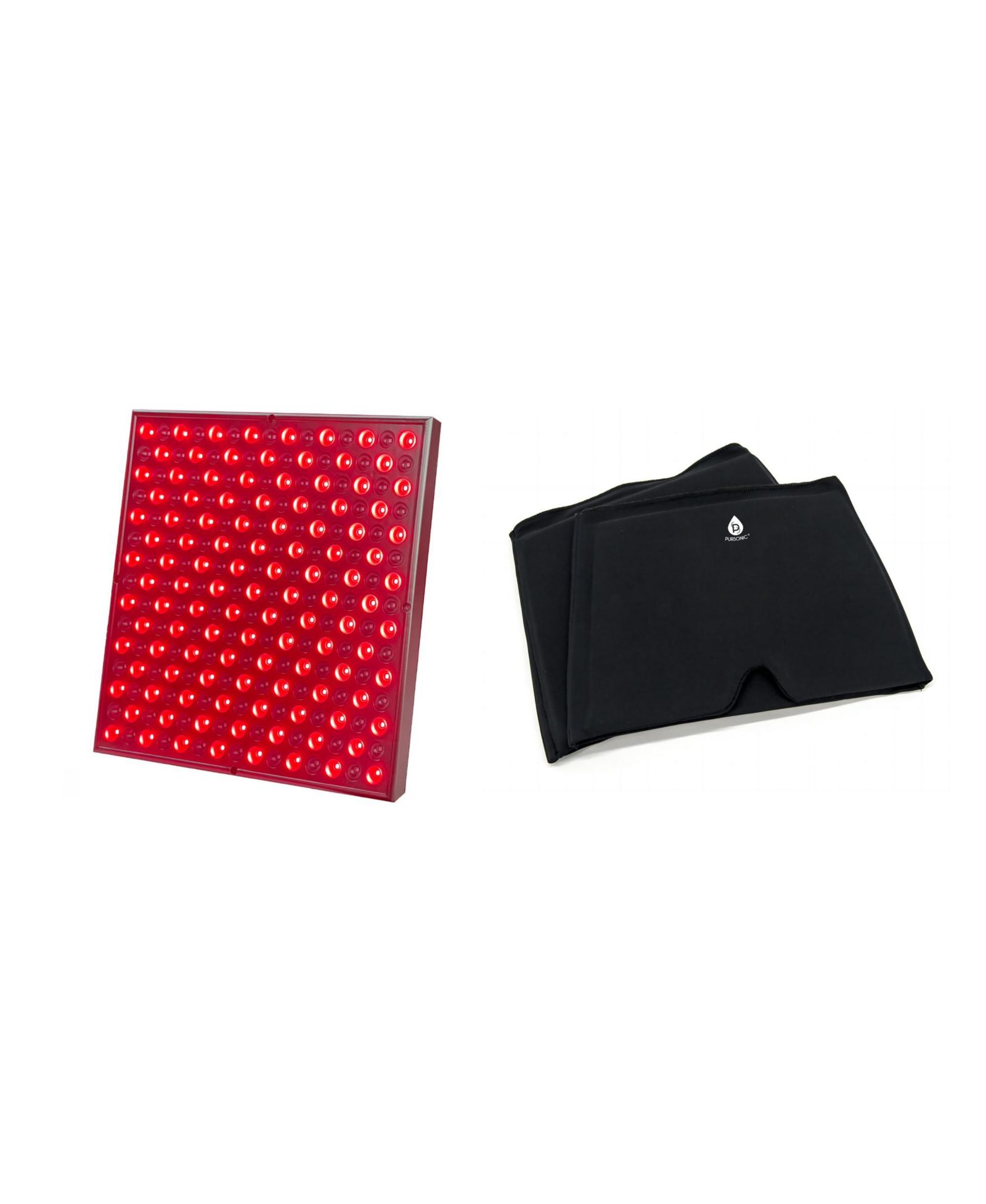PURSONIC LED Light Therapy Panel and Durable Hot and Cold Gel Ice Head Wrap