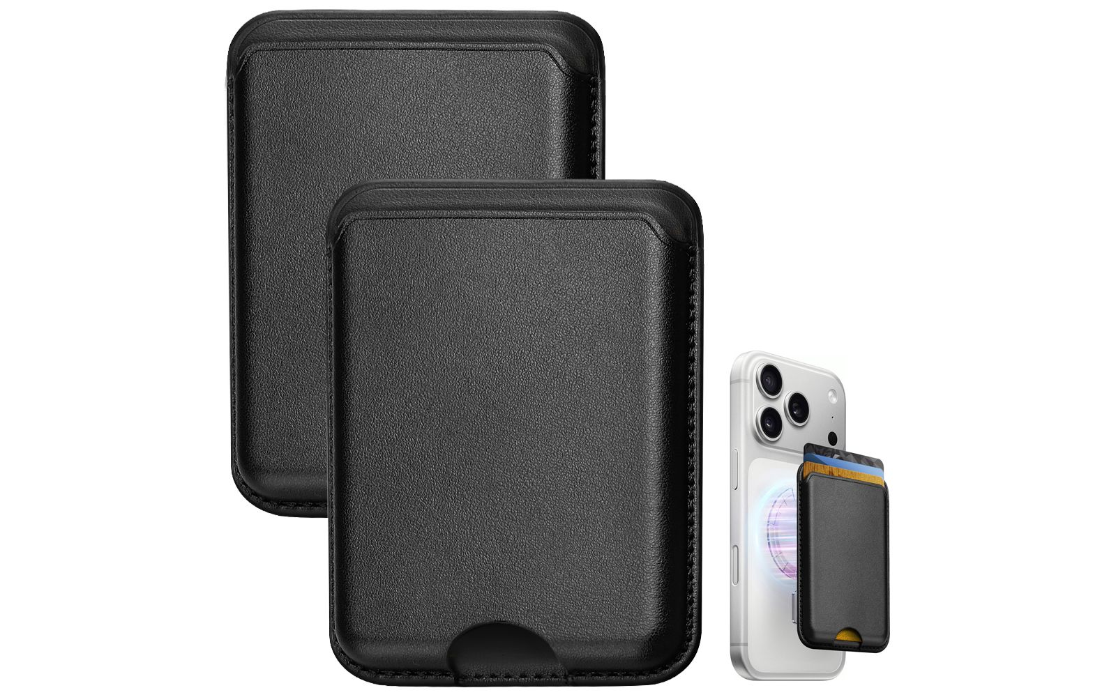 Кожаный кошелек Artudatech MagSafe на 3 карты с RFID-защитой, упаковка 2 шт