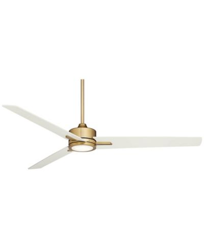 Casa Vieja 60" Monte Largo Soft Brass LED Ceiling Fan with 24" Downrod