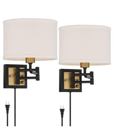 360 Lighting Joelle современный настенный светильник, комплект из 2 шт., латунь и черный
