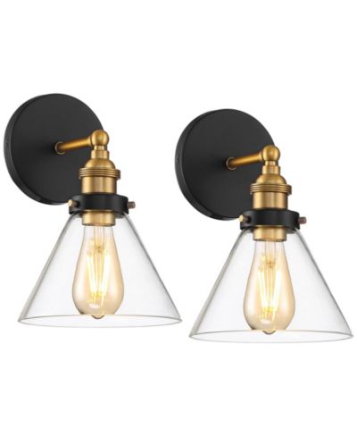 Набор настенных светильников 360 Lighting Burke Industrial, 2 шт, Clear Glass