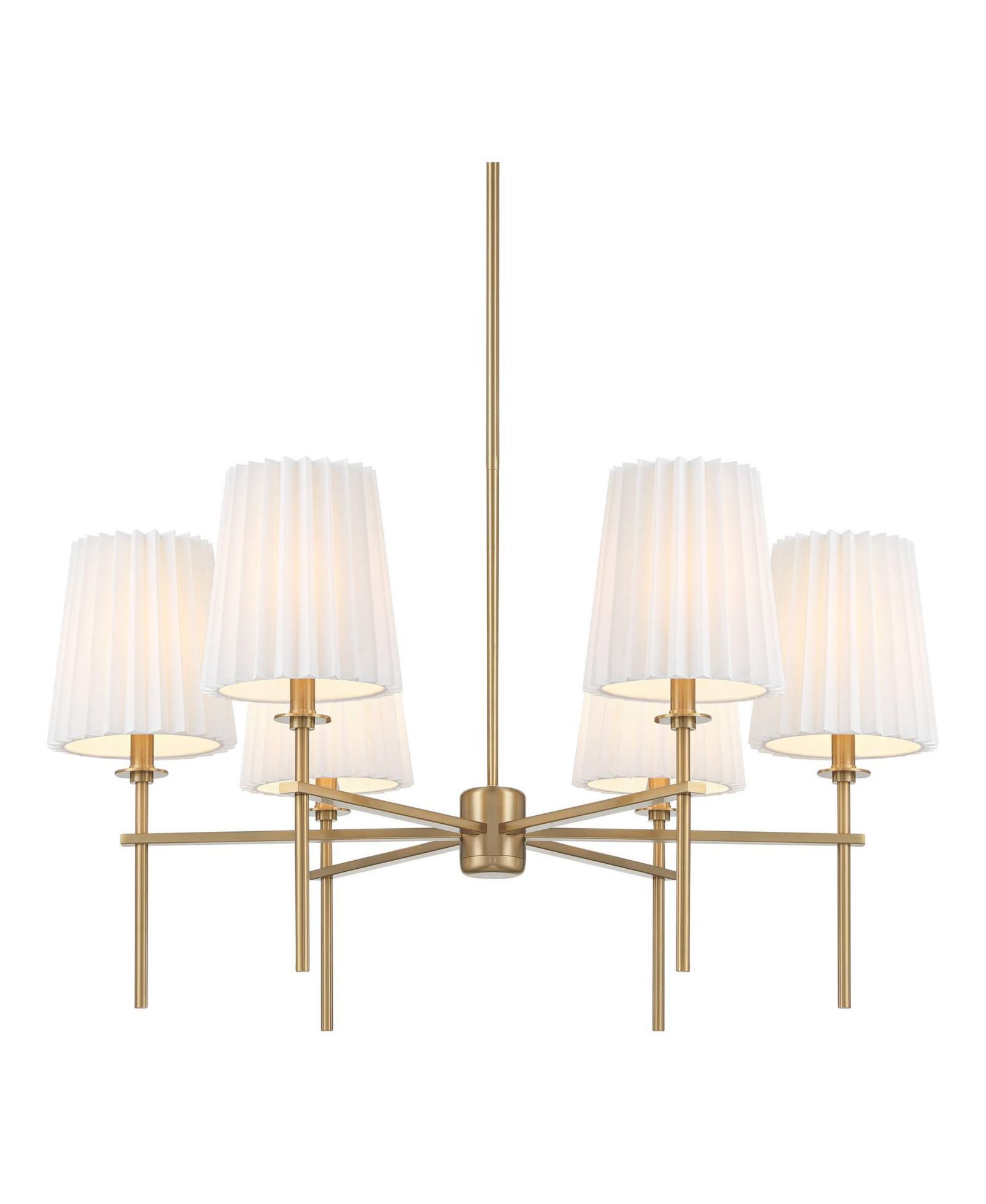 Possini Euro Design Possini Euro Frazer 32 1/2" Wide Warm Brass 6-Light Chandelier