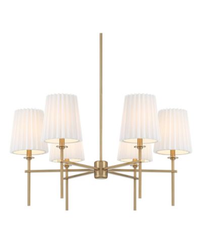 Possini Euro Design Possini Euro Frazer 32 1/2" Wide Warm Brass 6-Light Chandelier