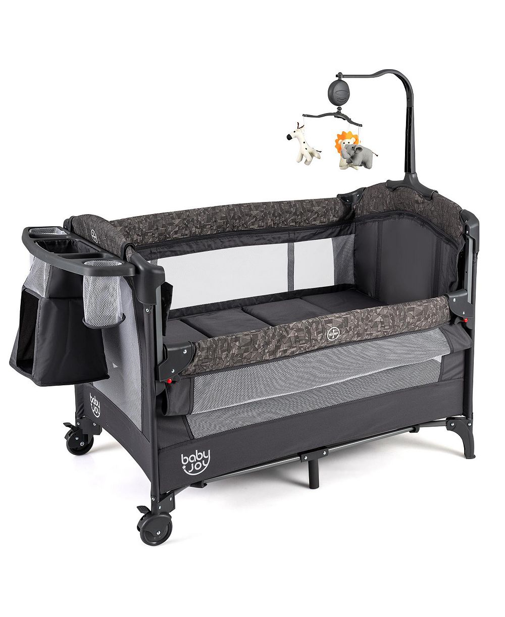 SUGIFT 5 in 1 Bedside Bassinet with Diaper Changer and Mattress