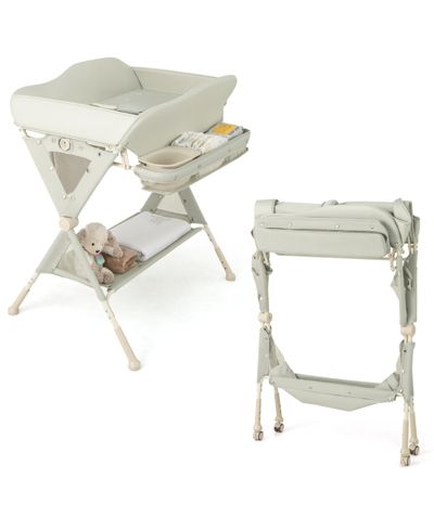 Столик для пеленания SUGIFT Baby Diaper Changing Table с тазом и колесами