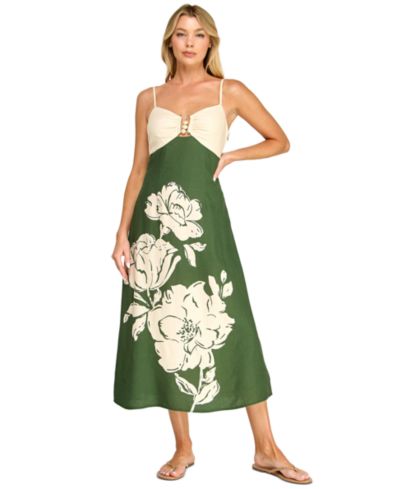 Детское платье Trixxi Juniors' Sleeveless Fit & Flare Midi Floral Print
