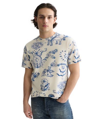 Мужская футболка SCOTCH & SODA Men's Delft Tiles с принтом