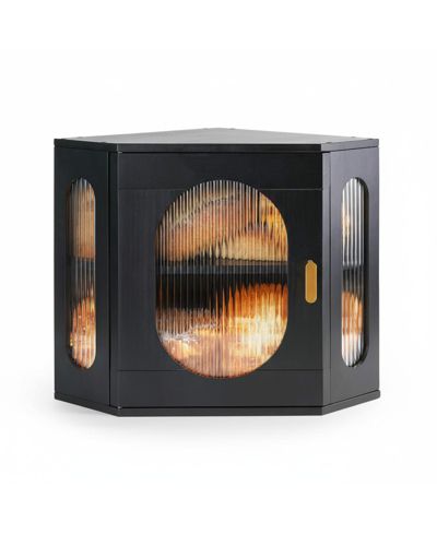 Деревянный хлебница Yigii 2-х ярусная Corner Storage Adjustable Divider Magnetic Closure Farmhouse Vintage