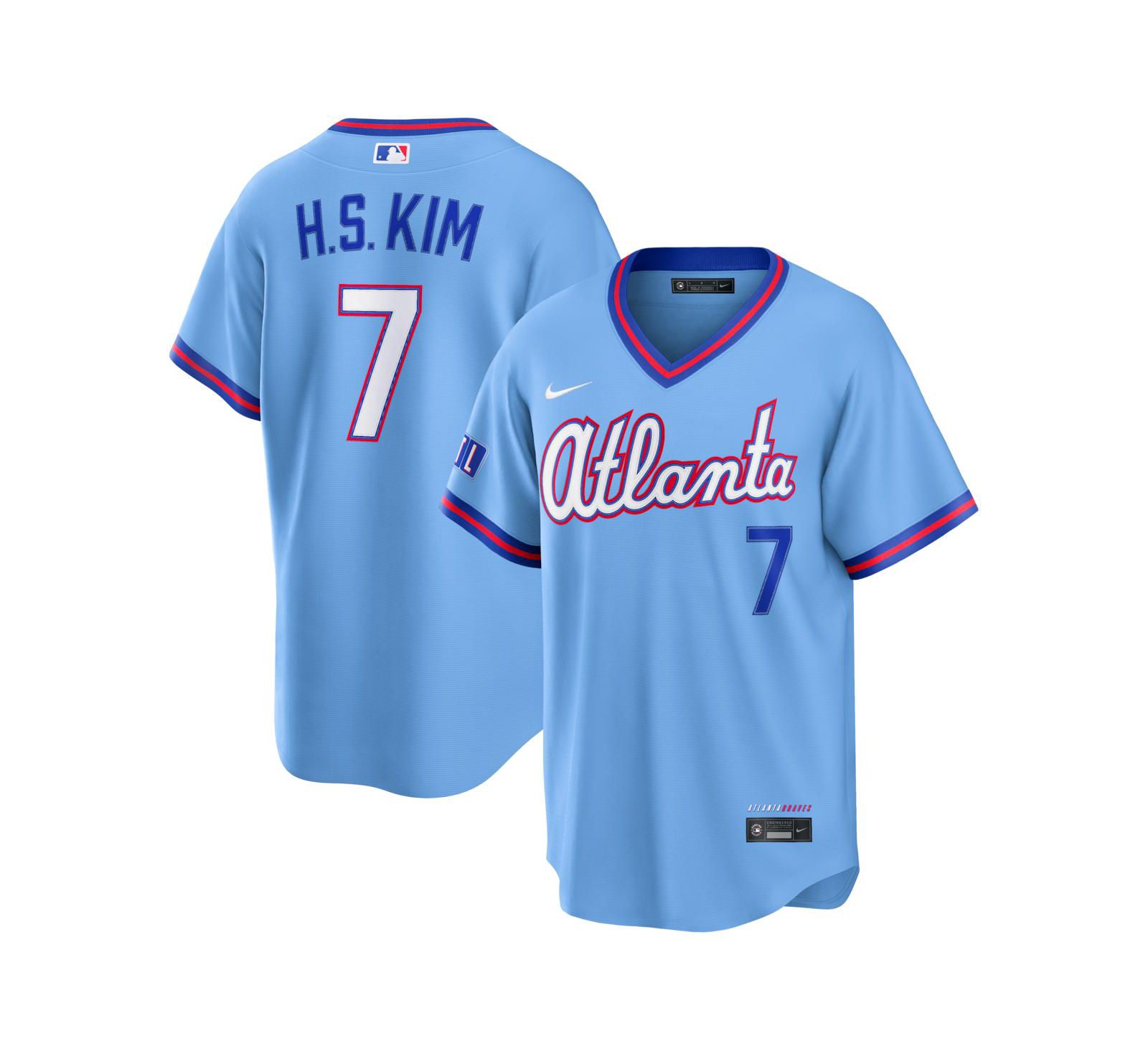 Nike Мужская джерси Atlanta Braves 2026 City Connect Ha-Seong Kim Powder Blue