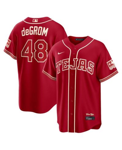 Мужская джерси Nike Jacob DeGrom Red Texas Rangers 2026 City Connect