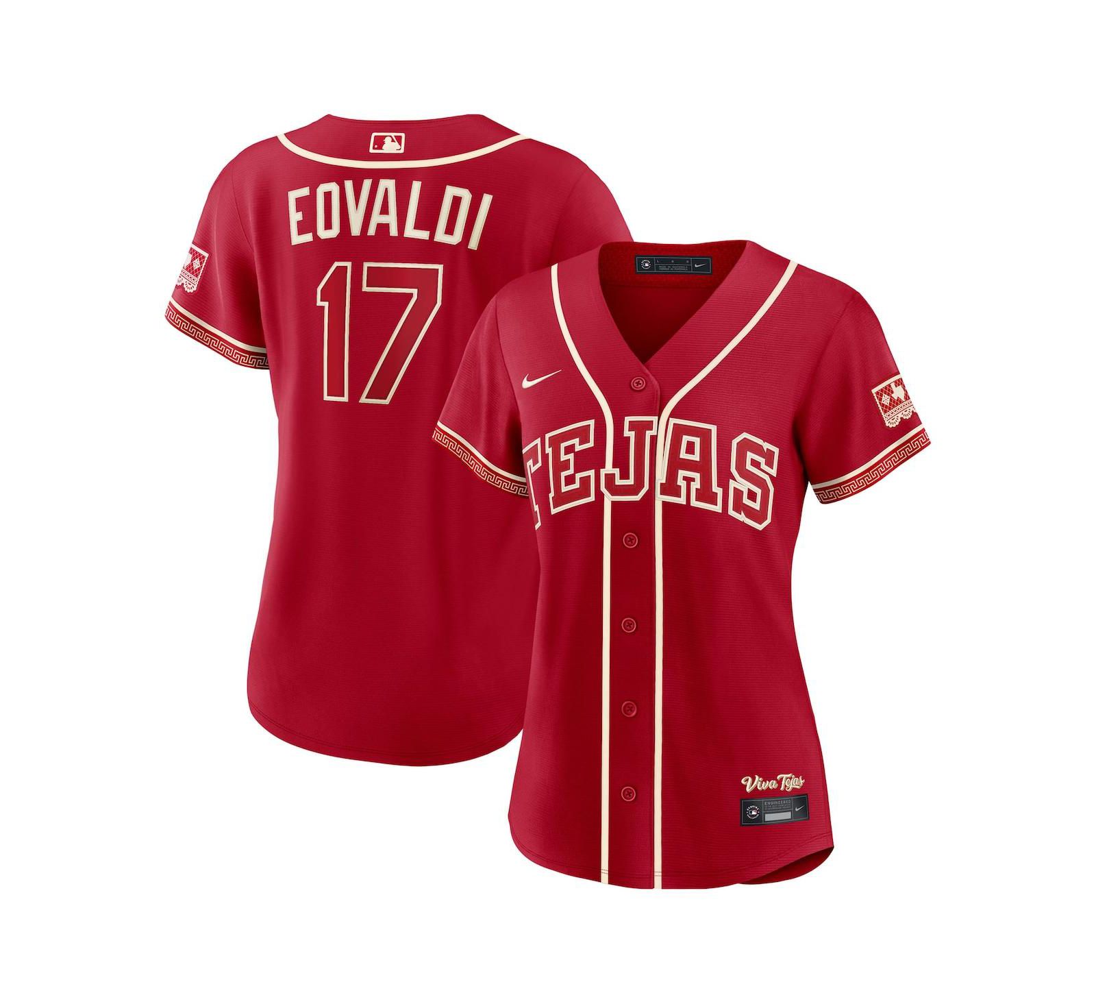 Nike Женская джерси Texas Rangers 2026 City Connect Stadium, Nathan Eovaldi, Red