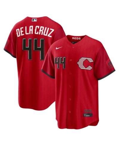 Мужская джерси Nike Elly De La Cruz Red Cincinnati Reds 2026 City Connect Stadium
