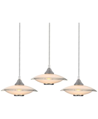 Possini Euro Design набор мини-подвесных светильников LED 8"W Nickel and Glass
