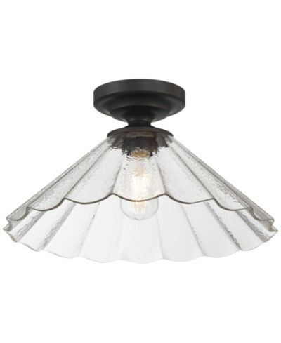 Possini Euro Design Vandross потолочный светильник, матовый черный, 16"