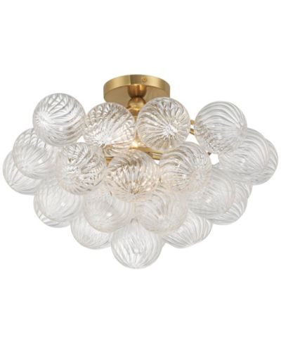 Possini Euro Design потолочный светильник Albaro 18 1/2"W мягкое золото и стекло, 2 лампы